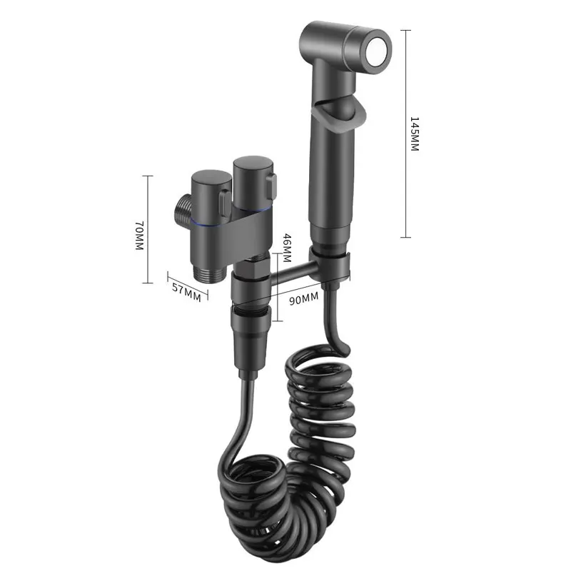 1 Set Premium All-copper Dual-control Angle Valve - Versatile One-in-Two-Out Design High-Pressure Toilet